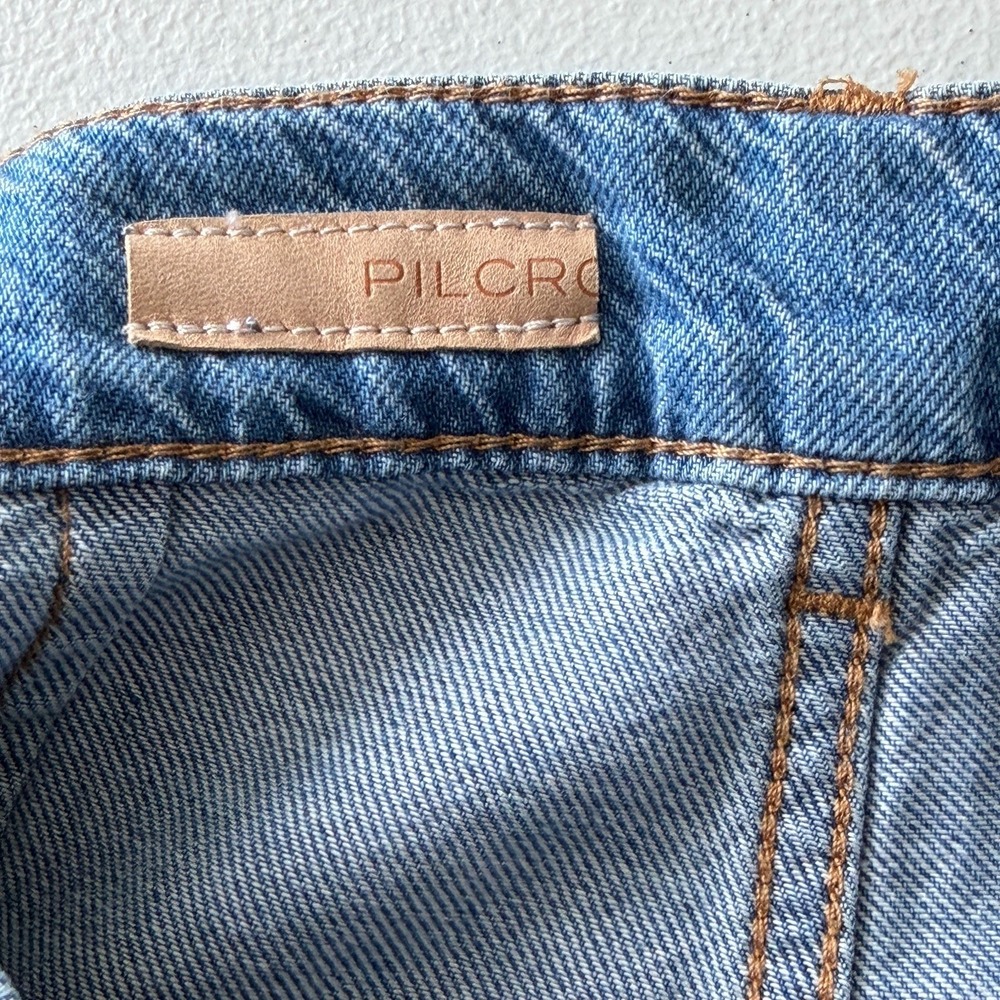 Anthropologie Pilcro Jeans 29 The Jane High Rise Wide Leg Denim Flare Boho - Picture 8 of 13